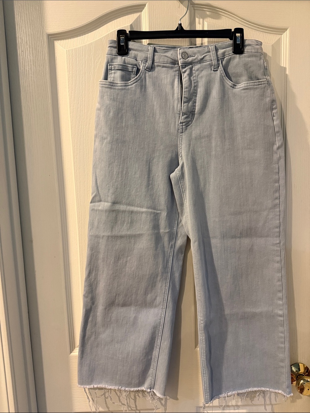 Vervet High-Rise Light Gray Cropped Wide-Leg Jeans — Women's 9/29